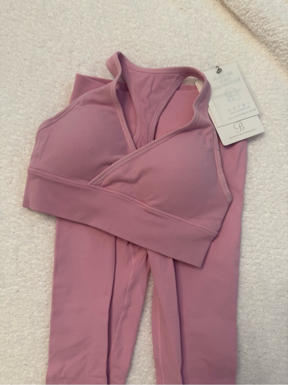 Bombshell workout set in Dusty Rose